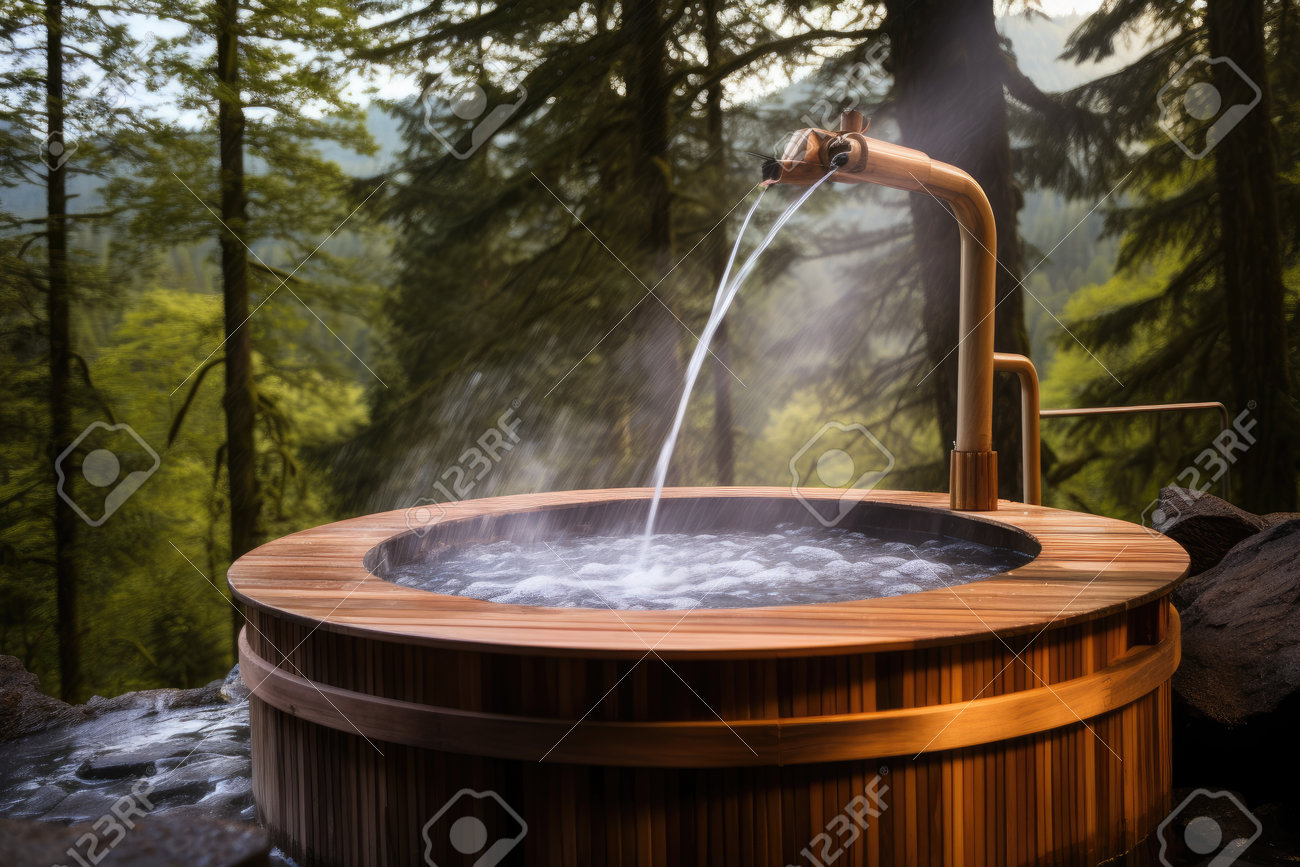 Tinaja caliente para relajar el cuerpo