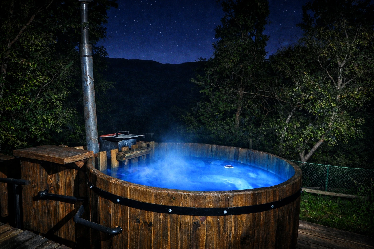 Tinaja caliente para relajar el cuerpo